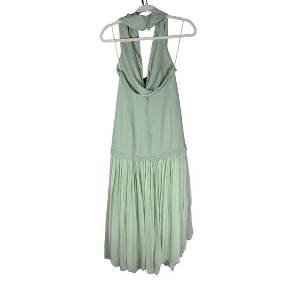 Helsa The Gallery Dress Halter Neck Formal Wedding Guest Elegant *FLAW* Mint S - Picture 4 of 13